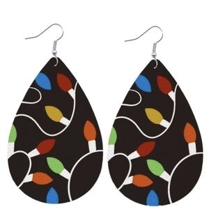 Colorful Christmas Light Earrings